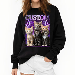 Custom Photo Unisex Vintage T-shirt, Hoodie, Sweatshirt  for Cat Lovers,Pet Lovers, Family Member