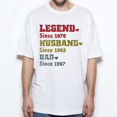 Legend Husband Daddy Grandpa - Family Personalized Custom Unisex T-shirt, Premium T-shirt, Hoodie - Father's Day, Birthday Gift For Dad, Grandpa