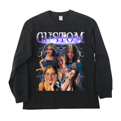 Photo Custom Unisex Retro T-shirt, Hoodie, Sweatshirt  - Gift For Girlfriend,Friends,Couple