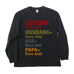 Legend Husband Daddy Grandpa - Family Personalized Custom Unisex T-shirt, Premium T-shirt, Hoodie - Father's Day, Birthday Gift For Dad, Grandpa