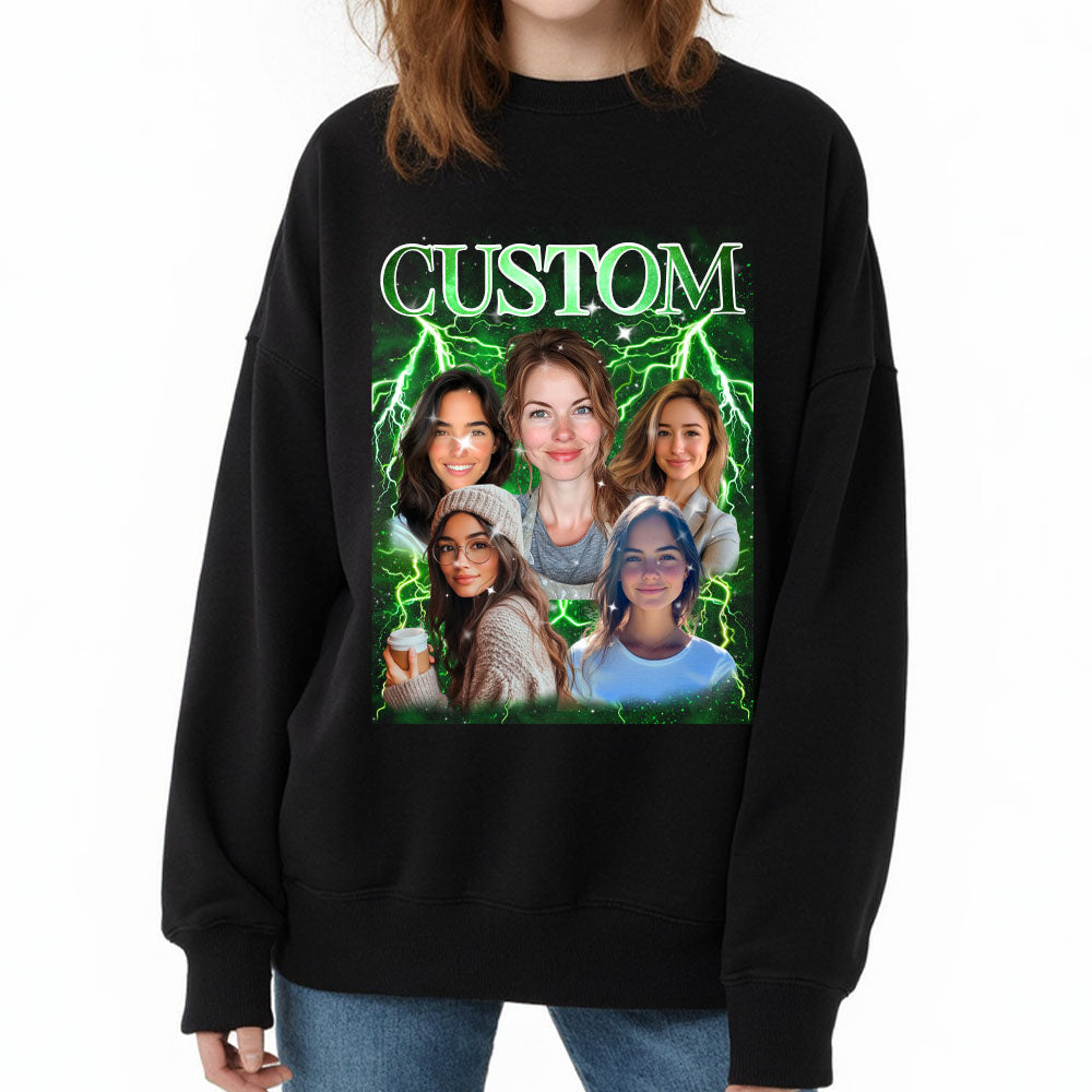 Custom Photo Unisex Vintage T-shirt, Hoodie, Sweatshirt – Perfect Gift for Girlfriend, Friends, or Couples