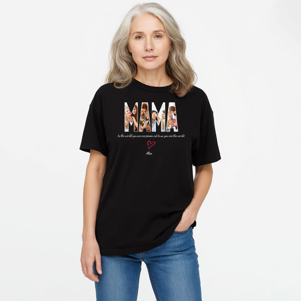 Mom - Personalized Custom Photo Unisex T-shirt, Premium T-shirt, Hoodie - Gift For Mother