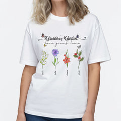 Grandma's Garden Sweatshirt, Custom Grandma Sweatshirt, Gift For Grandma, Personalized Gift